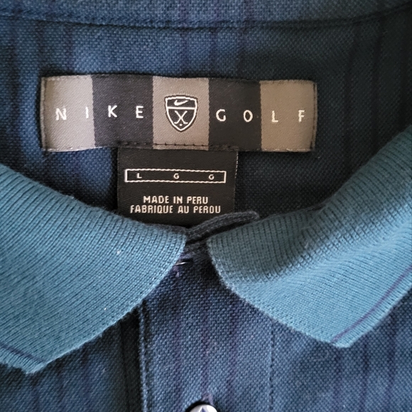 Nike Men's Large Golf Shirt Dark Green - Picture 2 of 5